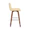 Armen Living Vienna 30" Swivel Bar Stool in Walnut Wood Finish with Cream Faux Leather LCVIBACRWA30 - alternate 8